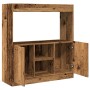 Engineered wood aged wood sideboard 92x33x100 cm by , Bookcases and shelves - Ref: Foro24-855131, Price: 83,10 €, Discount: %