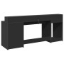 Escritorio con luz LED madera ingeniería negro 200x55x91 cm de , Escritorios - Ref: Foro24-3309439, Precio: 204,53 €, Descuen...