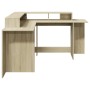 Engineered oak Sonoma wood desk with LED lights, 152x152x91 cm. by , Desks - Ref: Foro24-3309458, Price: 194,57 €, Discount: %