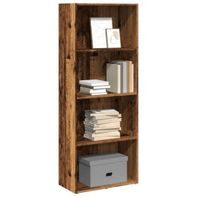 Engineered wood bookshelf in aged color, 60x30x152 cm by , Bookcases and shelves - Ref: Foro24-857915, Price: 71,34 €, Discou...