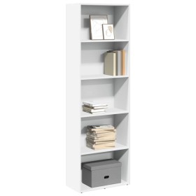 White engineered wood bookshelf 60x30x189 cm by , Bookcases and shelves - Ref: Foro24-857917, Price: 85,10 €, Discount: %