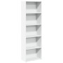 Estantería de madera de ingeniería blanca 60x30x189 cm de , Librerías y estanterías - Ref: Foro24-857917, Precio: 85,10 €, De...