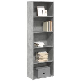 Estantería de madera de ingeniería gris hormigón 60x30x189 cm de , Librerías y estanterías - Ref: Foro24-857920, Precio: 82,8...