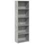 Estantería de madera de ingeniería gris hormigón 60x30x189 cm de , Librerías y estanterías - Ref: Foro24-857920, Precio: 82,6...