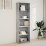 Regal aus grauem Beton-Holzwerkstoff 60x30x189 cm von , Bücherregale und Regale - Ref: Foro24-857920, Preis: 82,99 €, Rabatt: %