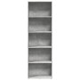 Estantería de madera de ingeniería gris hormigón 60x30x189 cm de , Librerías y estanterías - Ref: Foro24-857920, Precio: 82,6...