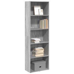 Estantería de madera de ingeniería gris Sonoma 60x30x189 cm de , Librerías y estanterías - Ref: Foro24-857922, Precio: 85,99 ...