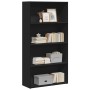 Estantería de madera de ingeniería negra 80x30x152 cm de , Librerías y estanterías - Ref: Foro24-857941, Precio: 81,08 €, Des...