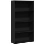 Estantería de madera de ingeniería negra 80x30x152 cm de , Librerías y estanterías - Ref: Foro24-857941, Precio: 81,19 €, Des...