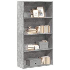 Estantería de madera de ingeniería gris hormigón 80x30x152 cm de , Librerías y estanterías - Ref: Foro24-857943, Precio: 76,8...