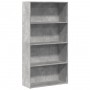 Estantería de madera de ingeniería gris hormigón 80x30x152 cm de , Librerías y estanterías - Ref: Foro24-857943, Precio: 76,9...