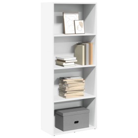 Estantería de madera de ingeniería blanca 60x30x152 cm de , Librerías y estanterías - Ref: Foro24-857908, Precio: 73,24 €, De...