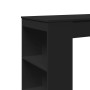 Mesa alta con estantes madera ingeniería negra 95x47x103,5 cm de , Mesas de cocina y de comedor - Ref: Foro24-854383, Precio:...