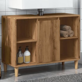 Engineered wood bathroom furniture in artisan oak, 80x33x60 cm. by , bathroom vanities - Ref: Foro24-857134, Price: 62,17 €, ...