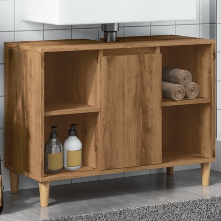 Engineered wood bathroom furniture in artisan oak, 80x33x60 cm. by , bathroom vanities - Ref: Foro24-857134, Price: 63,27 €, ...