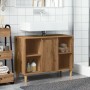 Engineered wood bathroom furniture in artisan oak, 80x33x60 cm. by , bathroom vanities - Ref: Foro24-857134, Price: 63,27 €, ...