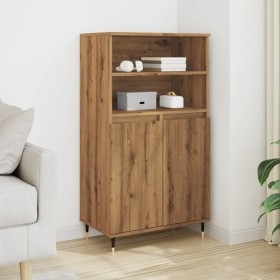 Tall oak wood sideboard artisan 60x36x110 cm by , Sideboards - Ref: Foro24-857459, Price: 88,99 €, Discount: %