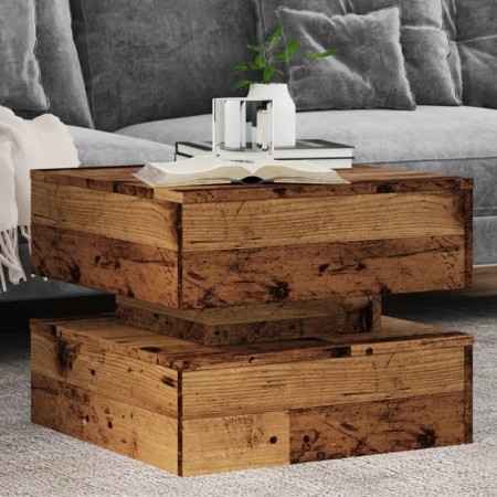 Mittelalter Tisch mit LED-Lichtern, verwittertem Holz, 50x50x40 cm. von , Couchtisch - Ref: Foro24-857716, Preis: 66,57 €, Ra...