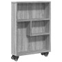 Narrow storage cart in gray Sonoma wood 48x13x68 cm by , Bookcases and shelves - Ref: Foro24-855228, Price: 47,25 €, Discount: %