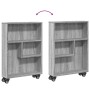 Narrow storage cart in gray Sonoma wood 48x13x68 cm by , Bookcases and shelves - Ref: Foro24-855228, Price: 47,25 €, Discount: %