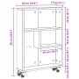 Narrow storage cart in gray Sonoma wood 48x13x68 cm by , Bookcases and shelves - Ref: Foro24-855228, Price: 47,25 €, Discount: %