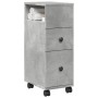 Narrow bathroom cabinet with wheels, gray wood concrete by , Lockers and storage cabinets - Ref: Foro24-855235, Price: 52,47 ...