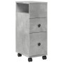 Narrow bathroom cabinet with wheels, gray wood concrete by , Lockers and storage cabinets - Ref: Foro24-855235, Price: 52,47 ...