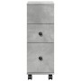 Narrow bathroom cabinet with wheels, gray wood concrete by , Lockers and storage cabinets - Ref: Foro24-855235, Price: 52,47 ...