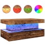 Aged wood coffee table with LED lights 90x50x40 cm by , Coffee table - Ref: Foro24-857714, Price: 97,99 €, Discount: %