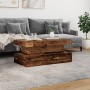 Aged wood coffee table with LED lights 90x50x40 cm by , Coffee table - Ref: Foro24-857714, Price: 97,99 €, Discount: %