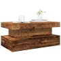 Mesa de centro con luces LED madera envejecida 90x50x40 cm de , Mesas de centro - Ref: Foro24-857714, Precio: 96,91 €, Descue...