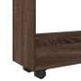 Narrow storage cart 3 levels brown oak wood by , Kitchen and dining carts - Ref: Foro24-855256, Price: 55,31 €, Discount: %