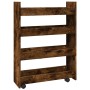 Narrow storage cart 4 levels smoked oak wood by , Kitchen and dining carts - Ref: Foro24-855263, Price: 57,83 €, Discount: %