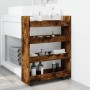 Narrow storage cart 4 levels smoked oak wood by , Kitchen and dining carts - Ref: Foro24-855263, Price: 57,83 €, Discount: %