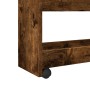 Narrow storage cart 4 levels smoked oak wood by , Kitchen and dining carts - Ref: Foro24-855263, Price: 57,83 €, Discount: %