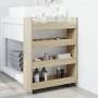 Narrow storage cart 4 levels oak Sonoma wood by , Kitchen and dining carts - Ref: Foro24-855261, Price: 55,99 €, Discount: %