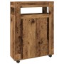 Narrow bathroom cabinet with aged wood and wheels by , Lockers and storage cabinets - Ref: Foro24-855275, Price: 108,27 €, Di...