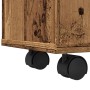 Narrow bathroom cabinet with aged wood and wheels by , Lockers and storage cabinets - Ref: Foro24-855275, Price: 108,27 €, Di...