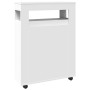 Narrow bathroom cabinet with wheels, engineered wood, white by , Lockers and storage cabinets - Ref: Foro24-855268, Price: 11...