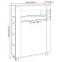 Schmaler Badezimmerschrank auf Rollen aus weißem Ingenieurholz von , Schließfächer und Lagerschränke - Ref: Foro24-855268, Pr...