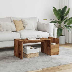 Aged engineered wood coffee table 90x45x35 cm by , Coffee table - Ref: Foro24-856056, Price: 48,99 €, Discount: %