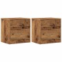 Mesitas de noche 2 uds madera ingeniería envejecida 40x30x40 cm de , Mesitas de noche - Ref: Foro24-855925, Precio: 75,79 €, ...