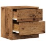 Mesitas de noche 2 uds madera ingeniería envejecida 40x30x40 cm de , Mesitas de noche - Ref: Foro24-855925, Precio: 75,79 €, ...