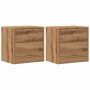 Mesitas noche 2 uds madera ingeniería marrón roble 40x30x40 cm de , Mesitas de noche - Ref: Foro24-855927, Precio: 81,37 €, D...