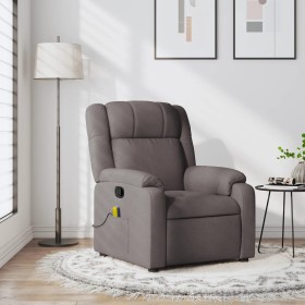 Sillón de masaje reclinable de tela gris taupé de , Sillones - Ref: Foro24-373556, Precio: 246,99 €, Descuento: %