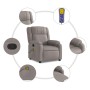 Sillón de masaje reclinable de tela gris taupé de , Sillones - Ref: Foro24-373556, Precio: 246,99 €, Descuento: %