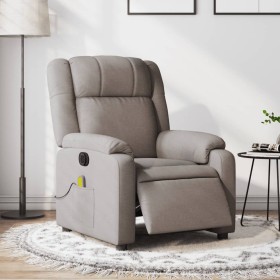 Sillón reclinable de masaje eléctrico tela gris taupe de , Sillones - Ref: Foro24-3205198, Precio: 280,99 €, Descuento: %