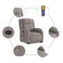 Reclining massage chair with lift in gray taupe fabric by , Armchairs - Ref: Foro24-3205222, Price: 296,37 €, Discount: %