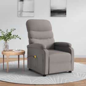 Reclining taupe gray fabric massage chair by , Electric massage chairs - Ref: Foro24-348307, Price: 184,68 €, Discount: %