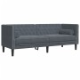 Dreisitzer Chesterfield-Sofa mit dunkelgrauen Samtkissen. von , Sofas - Ref: Foro24-372694, Preis: 301,53 €, Rabatt: %